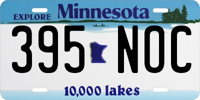MN license plate 395NOC