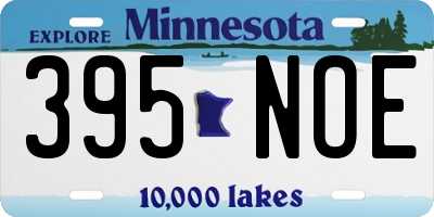 MN license plate 395NOE
