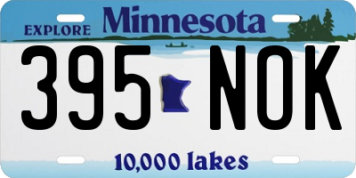 MN license plate 395NOK