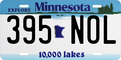 MN license plate 395NOL