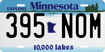 MN license plate 395NOM