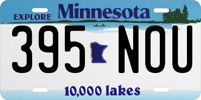 MN license plate 395NOU