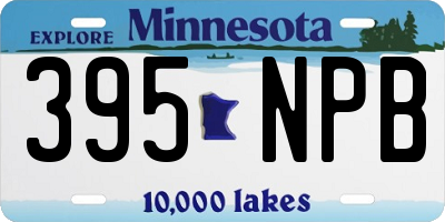 MN license plate 395NPB