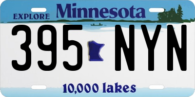MN license plate 395NYN