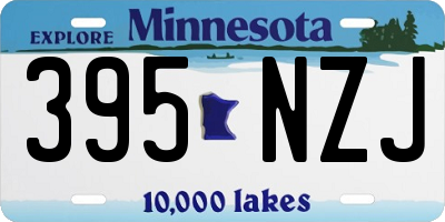 MN license plate 395NZJ