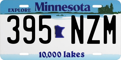 MN license plate 395NZM
