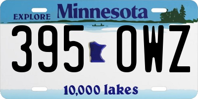MN license plate 395OWZ