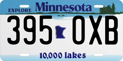 MN license plate 395OXB
