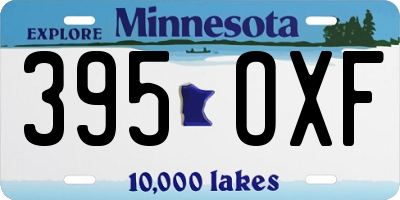 MN license plate 395OXF