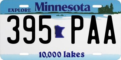 MN license plate 395PAA