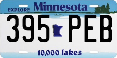 MN license plate 395PEB