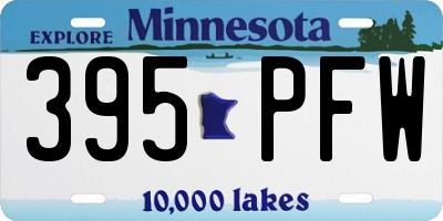 MN license plate 395PFW
