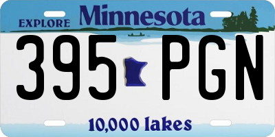 MN license plate 395PGN