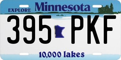 MN license plate 395PKF