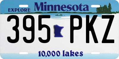 MN license plate 395PKZ