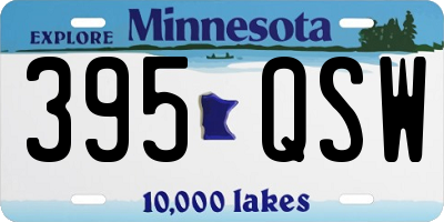 MN license plate 395QSW
