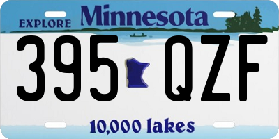 MN license plate 395QZF