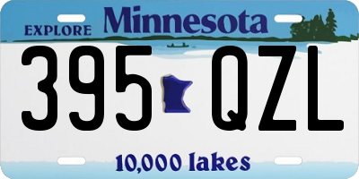 MN license plate 395QZL