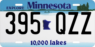 MN license plate 395QZZ