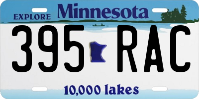 MN license plate 395RAC