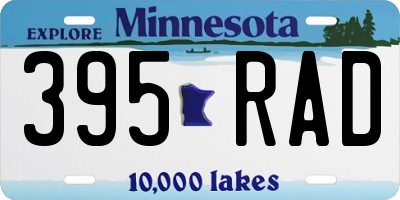 MN license plate 395RAD
