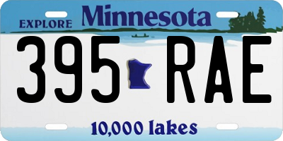 MN license plate 395RAE