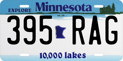 MN license plate 395RAG