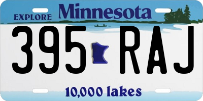 MN license plate 395RAJ