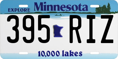 MN license plate 395RIZ
