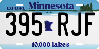 MN license plate 395RJF