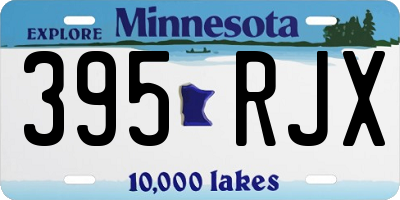 MN license plate 395RJX