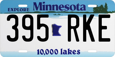 MN license plate 395RKE