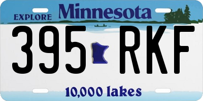 MN license plate 395RKF