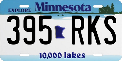 MN license plate 395RKS