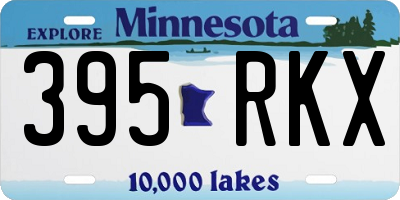 MN license plate 395RKX