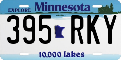 MN license plate 395RKY