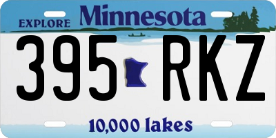 MN license plate 395RKZ