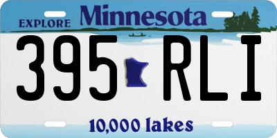 MN license plate 395RLI