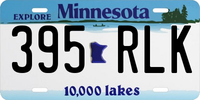 MN license plate 395RLK
