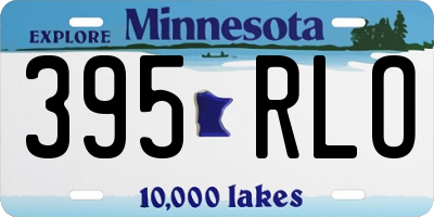 MN license plate 395RLO