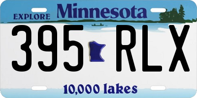 MN license plate 395RLX