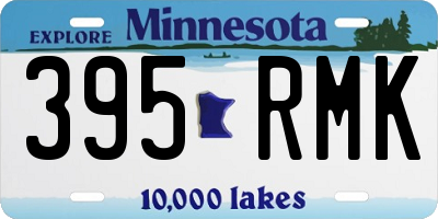MN license plate 395RMK