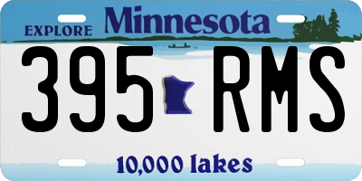 MN license plate 395RMS