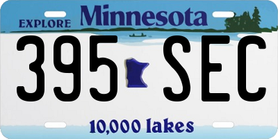 MN license plate 395SEC
