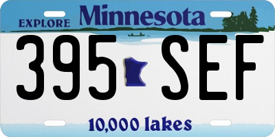 MN license plate 395SEF