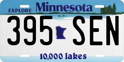 MN license plate 395SEN