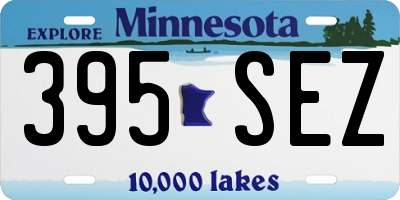 MN license plate 395SEZ