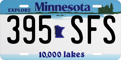 MN license plate 395SFS