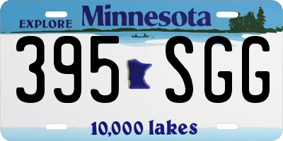 MN license plate 395SGG