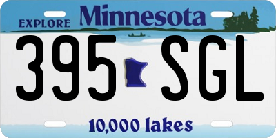 MN license plate 395SGL